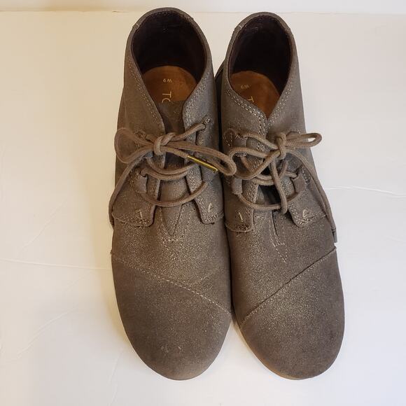 Toms Gold Kala Wedge Heel Bootie Women's 9 - Picture 2 of 10